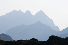 Blå Bjerge Silhouetter 2
